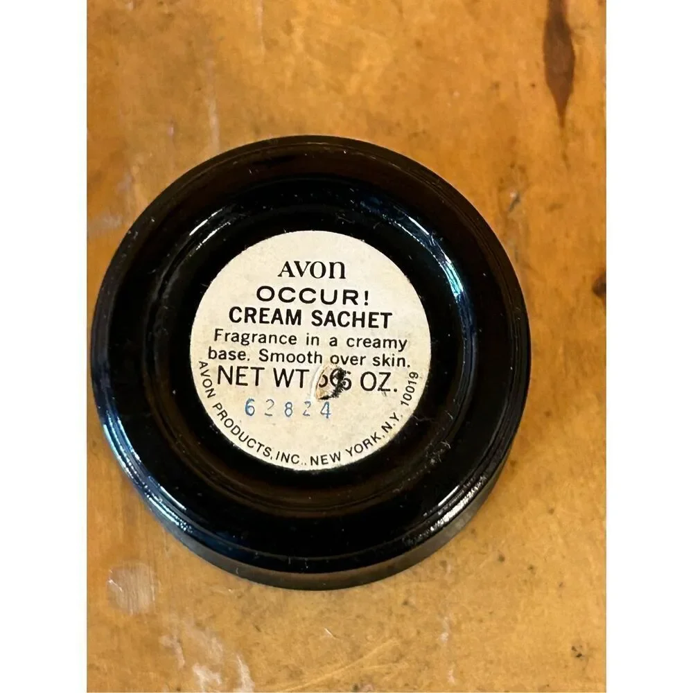 Vintage Avon OCCUR! Cream Sachet Jar (8270)